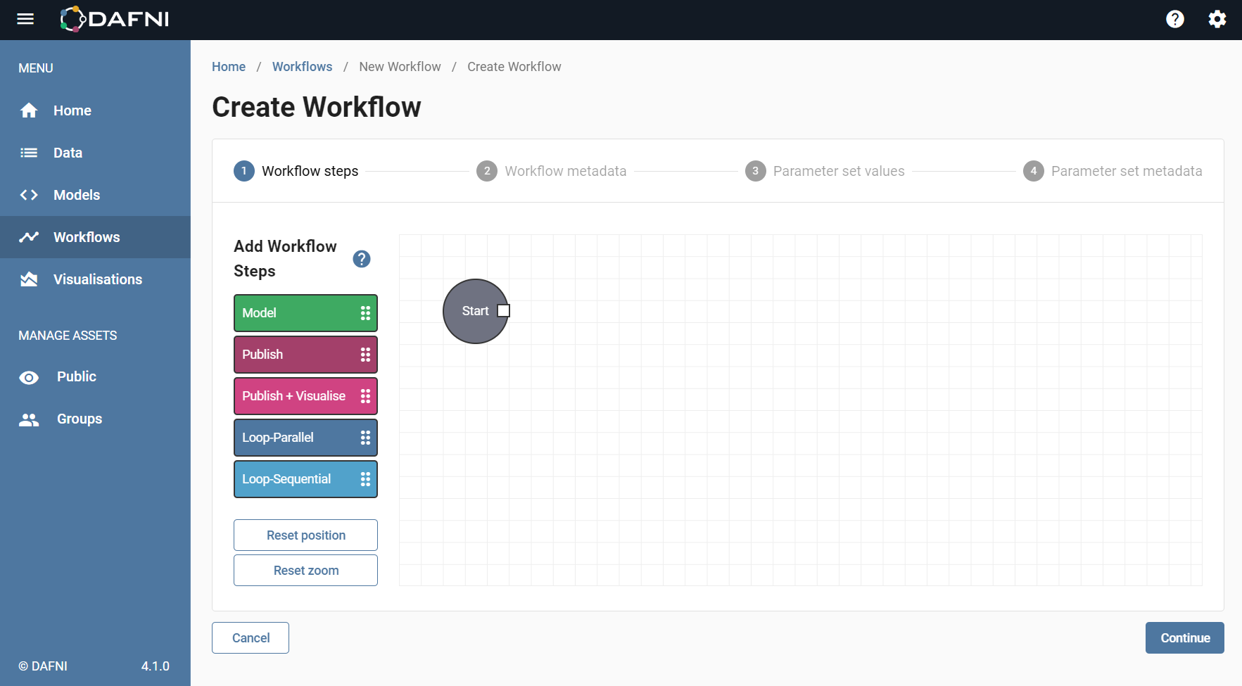 create workflow metadata