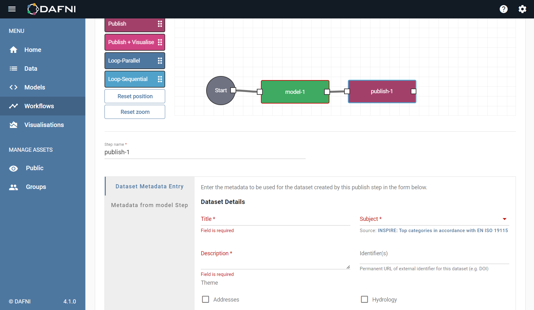 create workflow publisher step
