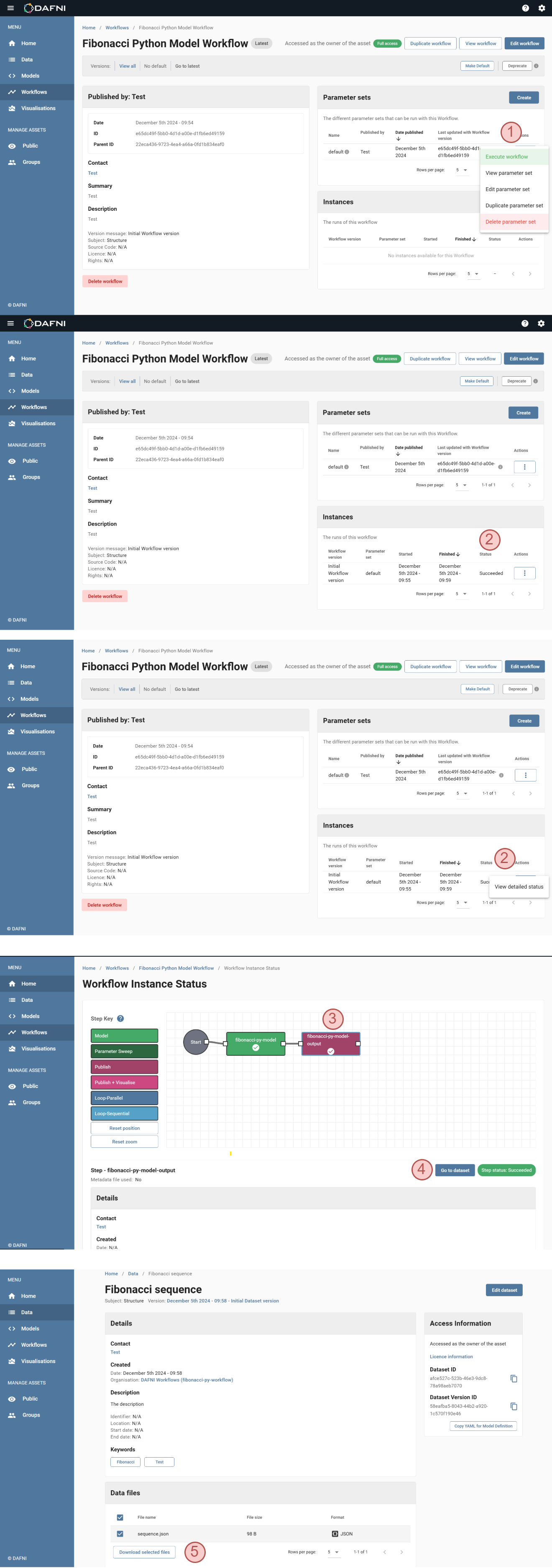 Execute Workflow Page
